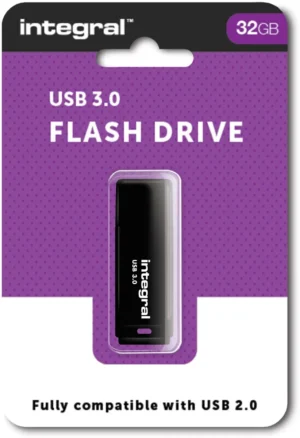 Integral Black USB stick 3.0, 32 GB, zwart — detail 2