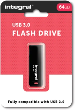 Integral Black USB stick 3.0, 64 GB, zwart — detail 2