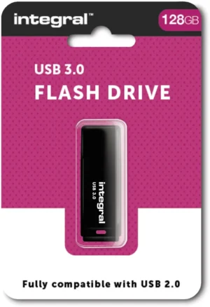 Integral Black USB stick 3.0, 128 GB, zwart — detail 2