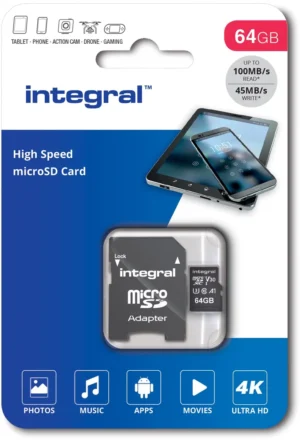 Integral microSDXC geheugenkaart V30, 64 GB — detail 2