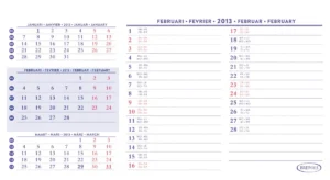 Brepols bureaukalender horizontaal 2027 - 21 × 12,5 cm, spiraalbinding — productfoto 2