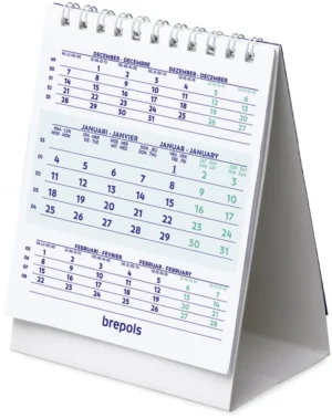 Brepols bureaukalender, staand, 2027 — mementokalender 2027