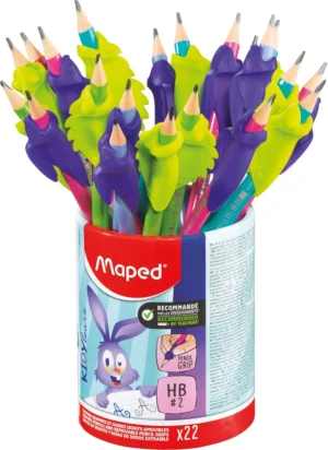 Maped Kidy Learn potlood HB, met vingergrip, display van 22 stuks