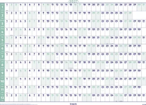 Brepols jaarplanner 2027, ft 59 x 82 cm — mementokalender 2027
