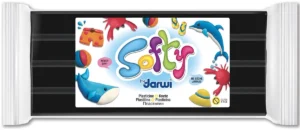 Darwi boetseerpasta Softy zwart — herbruikbare boetseerpasta