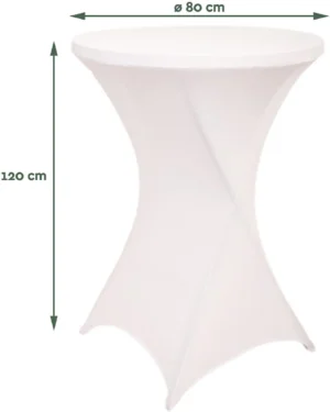 Hoes voor statafel, diameter 80 cm, wit — detail 2