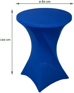 Hoes voor statafel, diameter 80 cm, blauw — detail 2