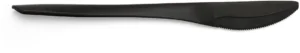 Conpax Folia mes, herbruikbaar, uit CPLA, 19 cm, zwart, pak van 50 stuks — cateringtoebehoren