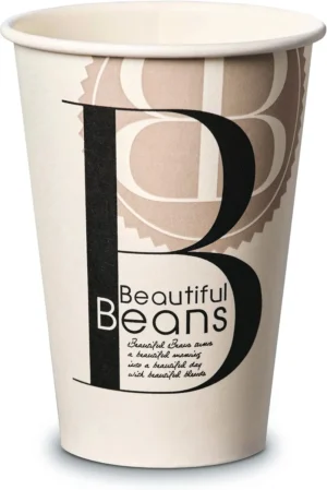 Beautiful Beans kartonnen beker van 180 cc met een diameter van 70 mm