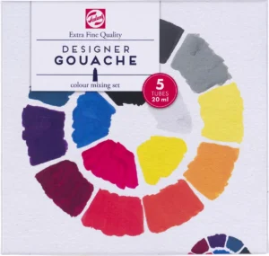 Talens plakkaatverf Extra Fijn - 5 tubes van 20 ml, geassorteerde kleuren — productfoto 2