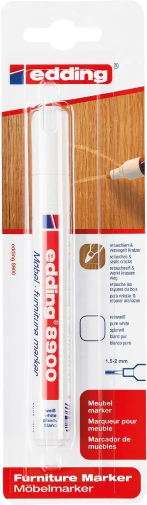 Edding meubelmarker 8900, voor witte meubels, blister van 1 stuk — speciale merkstiften