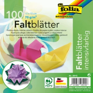 Folia vouwpapier, ft 15 x 15 cm, pak van 100 vel — hobbypapier en -karton