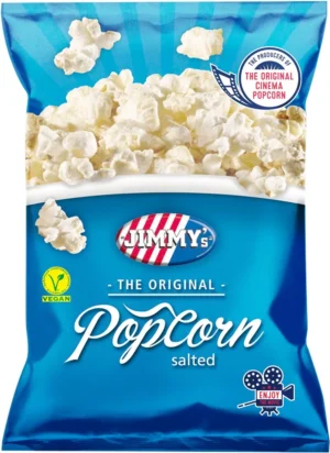 Jimmy's Popcorn Classic, zout, zak van 80 g — drank en eetwaren