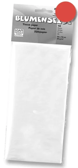 Folia zijdepapier rood — hobbypapier en -karton