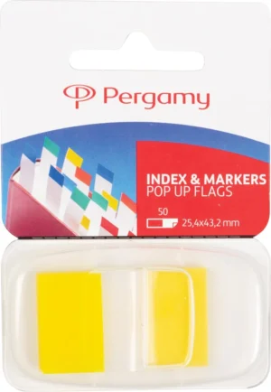 Pergamy index ft 43 x 25 mm, geel — tabs - markeren