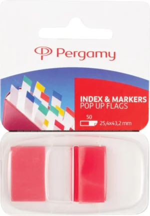 Pergamy index ft 43 x 25 mm, rood — tabs - markeren