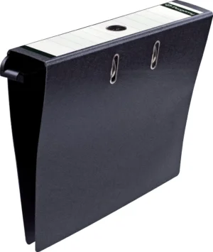 Pergamy hangmapordner, ft A4, 2 pochettes, karton, rug van 5 cm, zwart — ordners uit karton
