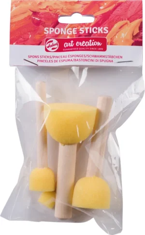 Talens Art Creation spons sticks, set van 4 stuks — sponsjes, kwasten en verfrollen
