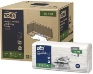 Tork Long Lasting poetspapier, gevouwen, W4, 90 vellen, pak van 4 stuks — handdoeken en dispensers