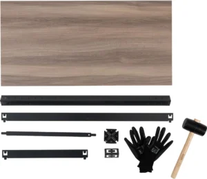 Avasco rek Home Maxi, ft 176 x 90 x 45 cm, 5 legborden, uit metaal, zwart — detail 2