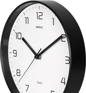 MAUL wandklok Drip, quartz, diameter 25,5 cm, kunststof kader, zwart — detail 2
