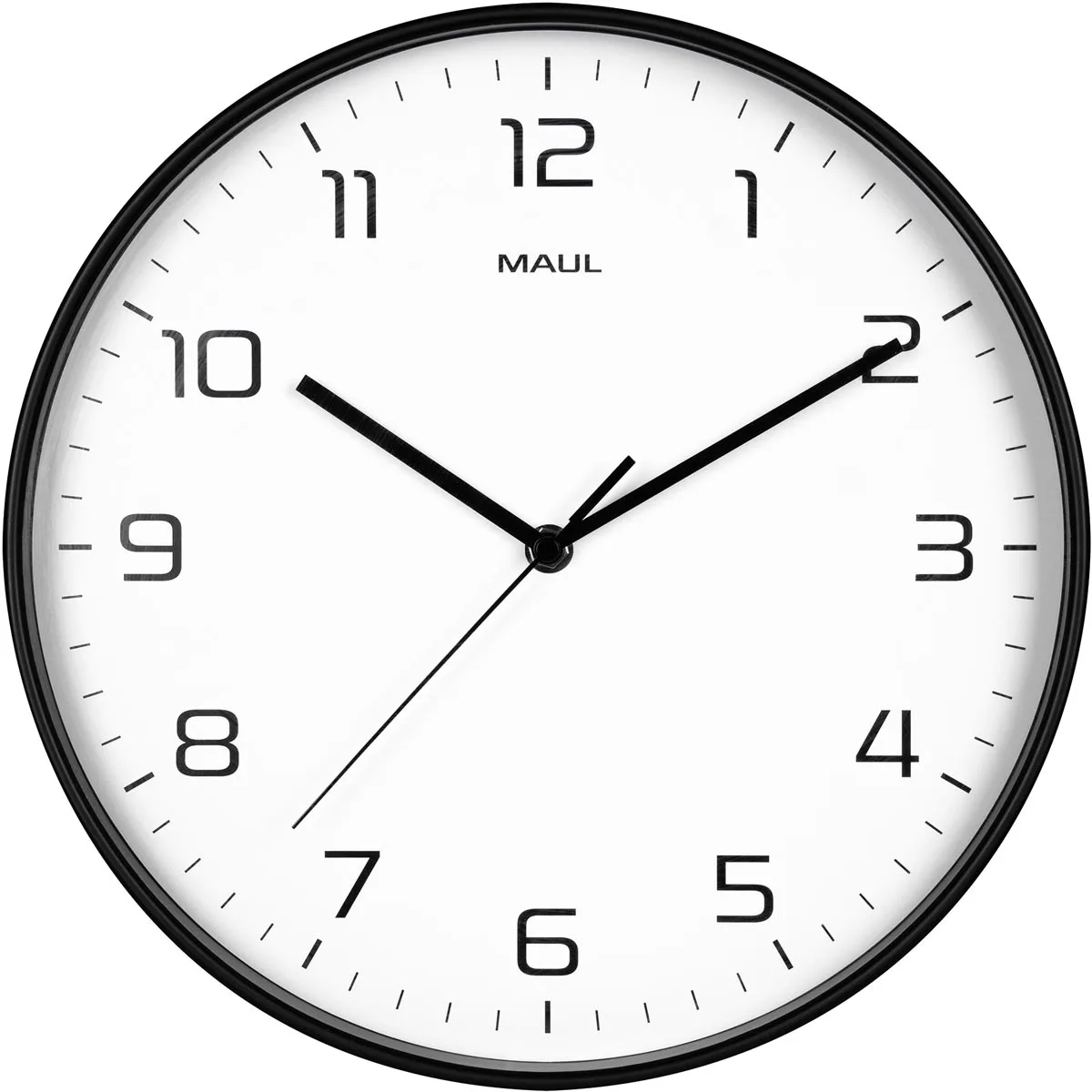 MAUL wandklok Drip, quartz, diameter 30,5 cm, kunststof kader, zwart