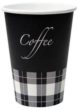 Premium drinkbeker uit karton, 180 ml, 100 stuks, zwart — cateringtoebehoren