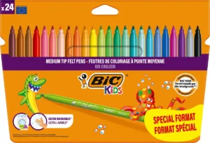 Blister Bic Kids viltstift Couleur met 18 stiften plus 6 gratis in diverse kleuren