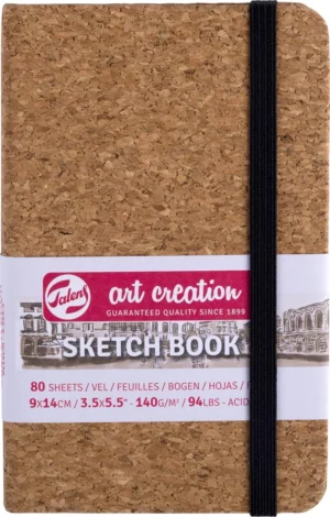 Talens Art Creation schetsboek Kurk, 140 g/m², ft 9 x 14 cm, 80 vel — schetsblok