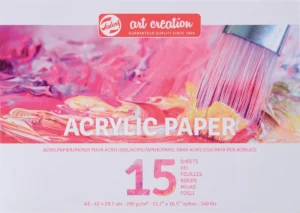 Talens Art Creation acrylpapier, 290 g, ft A3, blok van 15 vel — wit tekenpapier