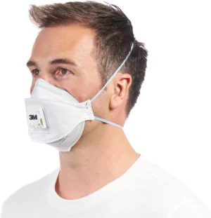 3M Aura Comfort Cool Flow stofmasker, FFP2, met ventiel, pak van 5 stuks — detail 2