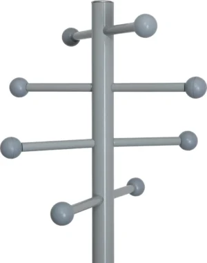 MAUL kapstok Saphir Lite, uit metaal, hoogte 171 cm, 8 ophanghaken, grijs RAL7001 — detail 2