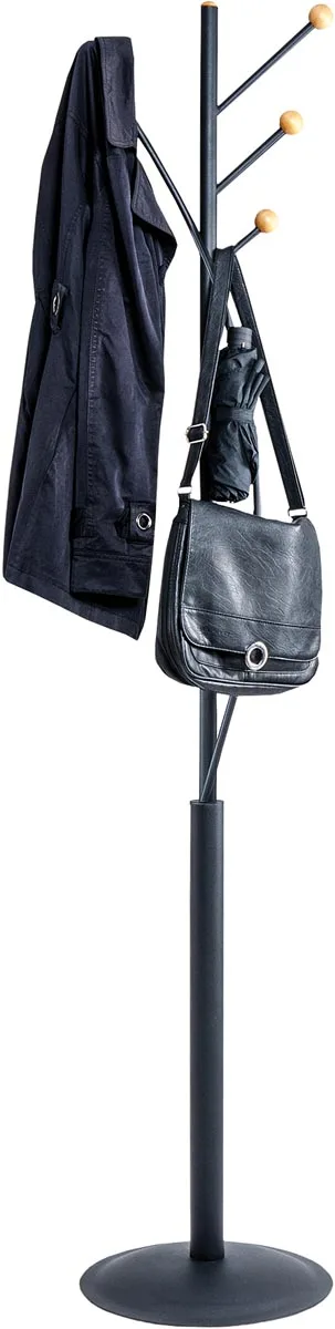 MAUL kapstok Aura metaal, hoogte 180cm, 4 ophanghaken, zwart RAL9004 — detail 5