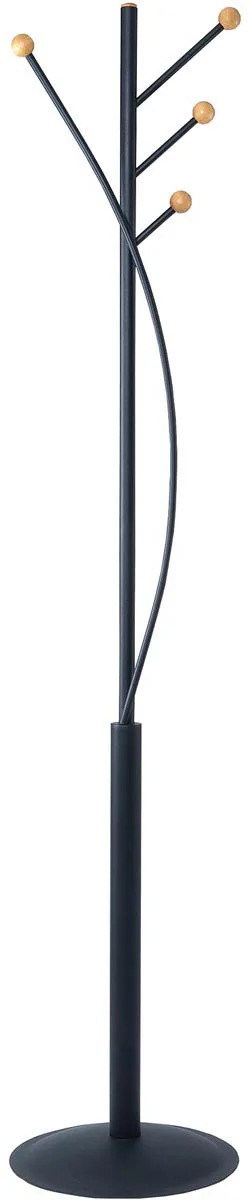 MAUL kapstok Aura metaal, hoogte 180cm, 4 ophanghaken, zwart RAL9004 — kapstokken en parapluhouders