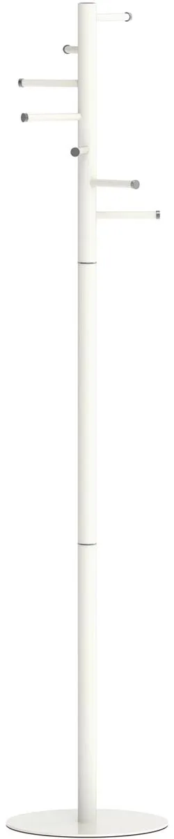 MAUL kapstok Caurus metaal, hoogte 177 cm, 7 ophangrails, wit RAL9010 — kapstokken en parapluhouders