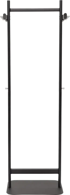 MAUL kapstok salsa metaal, hoogte 172 cm, 8 kledinghaken en kledingstang, zwart RAL 9004 — kapstokken en parapluhouders