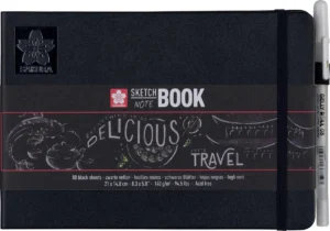 Sakura schetsboek, 140 g/m², ft A5, zwart, 80 vel — detail 2