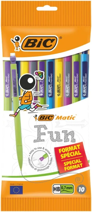 Bic Matic vulpotlood Fun 0,7 mm, ophangzakje van 10 stuks — wegwerpvulpotlood
