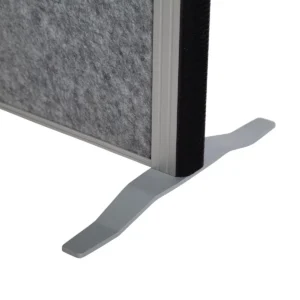 MAULconnecto scheidingswand, 2 x whiteboard, 1 x donkergrijs, frame zilver, voet — detail 2