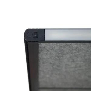 MAULconnecto scheidingswand, 3 x donkergrijs, frame antraciet, voet, Uplight — detail 2