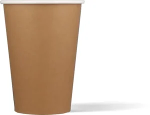 Bruine kartonnen drinkbeker van 180 ml in kraftuitvoering