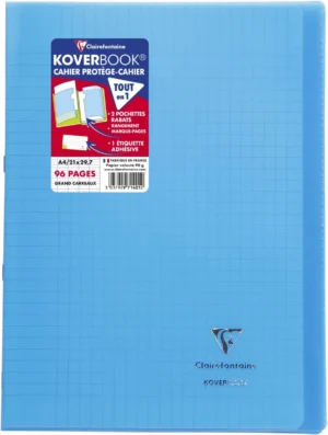 Clairefontaine schrift Koverbook voor ft A4, 96 bladzijden, kaft in PP, seyès, geassorteerde kleuren — detail 2