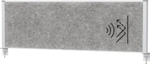 MAULconnecto scheidingswand, ft 160x50 cm, donkergrijs, frame zilver — kantoorinrichting