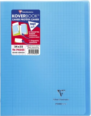 Clairefontaine schrift Koverbook voor ft A4+, 96 bladzijden, kaft in PP, seyès, transparant — detail 2