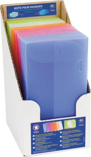 Viquel enveloppen voor beschermende mondmaskers, ft 20 x 10,5 x 0,8 cm, display met 15 stuks — detail 2