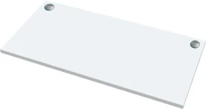 Fellowes bureaublad, ft 160 x 80 cm, wit — bureauset