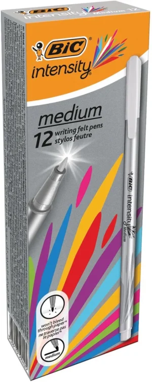 Bic fineliner Intensity, medium, grijs — office fineliners
