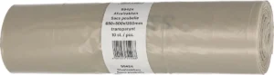 Deiss vuilniszak, ft 65 + 50 x 135 cm, transparant, LDPE, rol van 10 stuks — detail 2