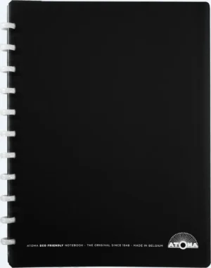 Atoma Eco schrift, ft A4 +, 120 bladzijden, commercieel geruit, met 6 tabbladen en 5 showtassen, assorti — schriften met ringen