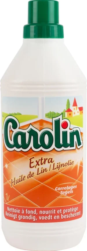 Carolin vloerreiniger extra lijnolie, fles van 1 l — schoonmaakbenodigdheden